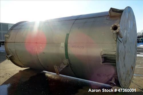 Used Roberts Company Tank, API Standard 650, Approximate 6,500 Gallons. 316L Stainless Steel, vertical. 96" Diameter x 202" straight side. Coned top, flat bottom with pitched drain. Internal rated at...