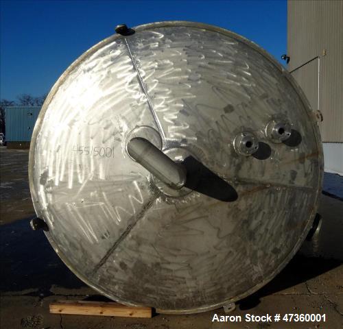 Used Roberts Company Tank, API Standard 650, Approximate 6,500 Gallons. 316L Stainless Steel, vertical. 96" Diameter x 202" straight side. Coned top, flat bottom with pitched drain. Internal rated at...