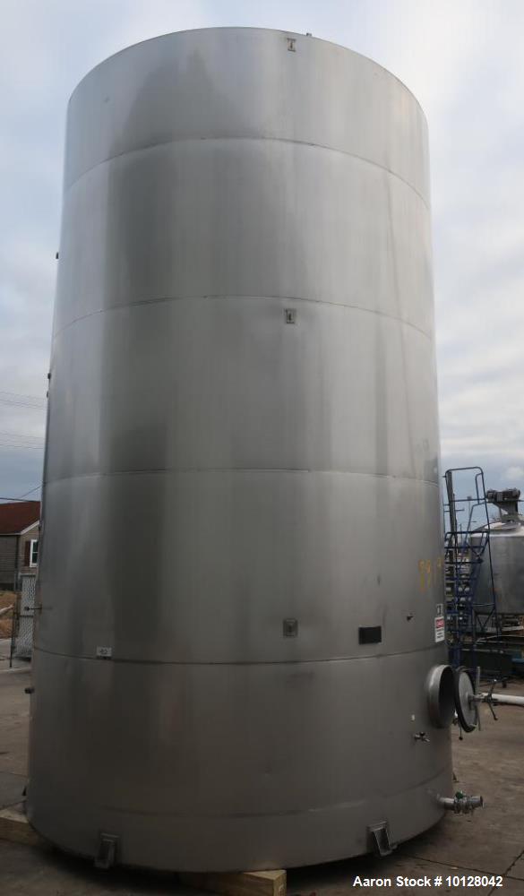 Used- 12,000 Gallon Santa Rosa Stainless Steel Vertical Stainless Jacketed Tank