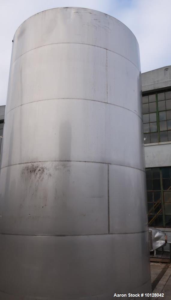 Used- 12,000 Gallon Santa Rosa Stainless Steel Vertical Stainless Jacketed Tank