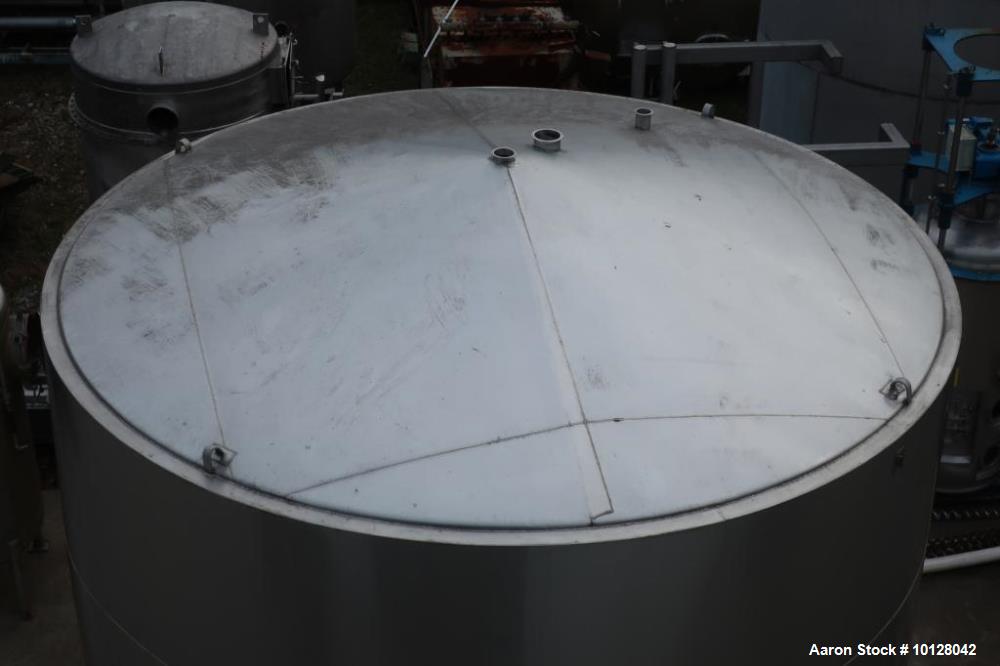 Used- 12,000 Gallon Santa Rosa Stainless Steel Vertical Stainless Jacketed Tank