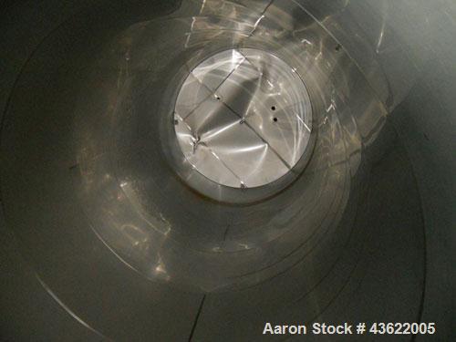Used Santa Rosa Approximately 27,000 Gallon Vertical Stainless Steel Storage Tank. Approximately 12' diameter x 32' straight side. Sloping bottom. 16" x 20" oval side manway with cover. Built in 1999...