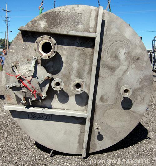 Used Springs Fabrication Product Hopper/Silo, 739.44 cubic feet (5533 gallon), 304 stainless steel, vertical. Approximately 78" diameter x 236" straight side. Flat welded top, 48" coned bottom, rated...