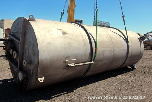 Used Springs Fabrication Product Hopper/Silo, 739.44 cubic feet (5533 gallon), 304 stainless steel, vertical. Approximately 78" diameter x 236" straight side. Flat welded top, 48" coned bottom, rated...