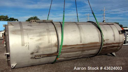 Used Springs Fabrication Product Hopper/Silo, 739.44 cubic feet (5533 gallon), 304 stainless steel, vertical. Approximately 78" diameter x 236" straight side. Flat welded top, 48" coned bottom, rated...
