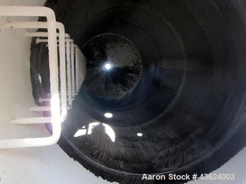 Used Springs Fabrication Product Hopper/Silo, 739.44 cubic feet (5533 gallon), 304 stainless steel, vertical. Approximately 78" diameter x 236" straight side. Flat welded top, 48" coned bottom, rated...