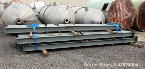 Used Springs Fabrication Product Hopper/Silo, 739.44 cubic feet (5533 gallon), 304 stainless steel, vertical. Approximately 78" diameter x 236" straight side. Flat welded top, 48" coned bottom, rated...