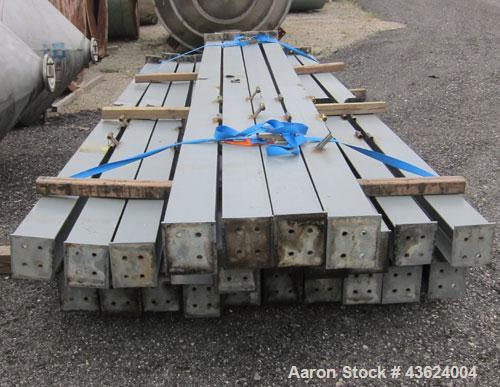 Used Springs Fabrication Product Hopper/Silo, 739.44 cubic feet (5533 gallon), 304 stainless steel, vertical. Approximately 78" diameter x 236" straight side. Flat welded top, 48" coned bottom, rated...