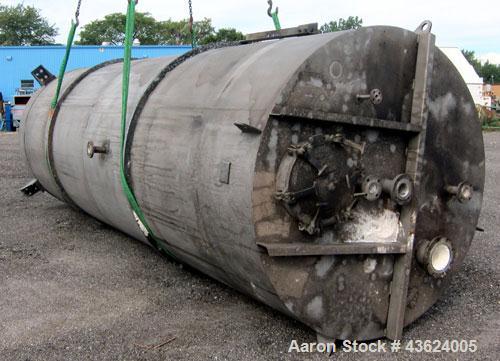 Used Springs Fabrication Product Hopper/Silo, 739.44 cubic feet (5533 gallon), 304 stainless steel, vertical. Approximately 78" diameter x 236" straight side. Flat welded top, 48" coned bottom, rated...
