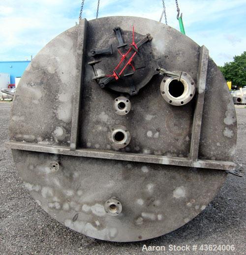 Used Springs Fabrication Product Hopper/Silo, 739.44 cubic feet (5533 gallon), 304 stainless steel, vertical. Approximately 78" diameter x 236" straight side. Flat welded top, 48" coned bottom, rated...