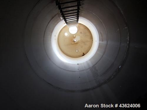 Used Springs Fabrication Product Hopper/Silo, 739.44 cubic feet (5533 gallon), 304 stainless steel, vertical. Approximately 78" diameter x 236" straight side. Flat welded top, 48" coned bottom, rated...