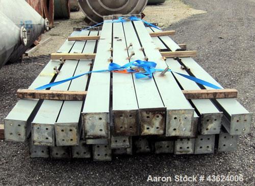 Used Springs Fabrication Product Hopper/Silo, 739.44 cubic feet (5533 gallon), 304 stainless steel, vertical. Approximately 78" diameter x 236" straight side. Flat welded top, 48" coned bottom, rated...