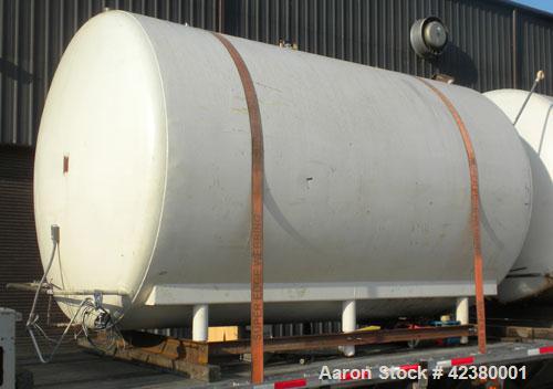 Used St. Regis Tank, Approximately 5000 Gallon, 304 stainless steel, horizontal. 96" Diameter x 150" straight side, dished heads. Bottom 1/2 dimple jacketed, rated 150 psi. (2) Internal CIP spray bal...
