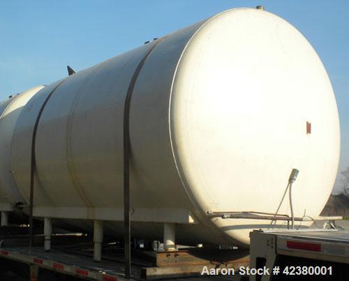 Used St. Regis Tank, Approximately 5000 Gallon, 304 stainless steel, horizontal. 96" Diameter x 150" straight side, dished heads. Bottom 1/2 dimple jacketed, rated 150 psi. (2) Internal CIP spray bal...