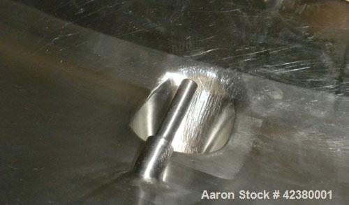 Used St. Regis Tank, Approximately 5000 Gallon, 304 stainless steel, horizontal. 96" Diameter x 150" straight side, dished heads. Bottom 1/2 dimple jacketed, rated 150 psi. (2) Internal CIP spray bal...