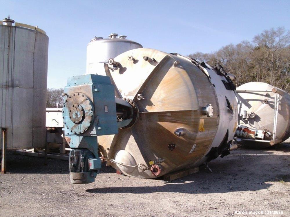 Used- Stainless Fabrication Inc. Approximately 14,700 Gallon Stainless Steel Vertical Mix Tank. 144" diameter x 209" high st...