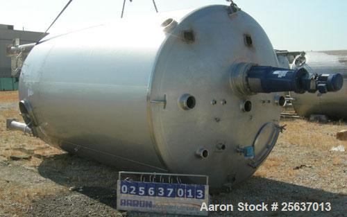 Used Stainless Fabrication Tank, 5,000 gallon, 316L stainless steel. 96" diameter x 164" straight side, dished top and bottom. 2" insulation with 304 stainless steel sheathing. Internal rated to 200 ...
