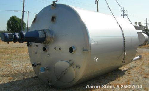 Used Stainless Fabrication Tank, 5,000 gallon, 316L stainless steel. 96" diameter x 164" straight side, dished top and bottom. 2" insulation with 304 stainless steel sheathing. Internal rated to 200 ...