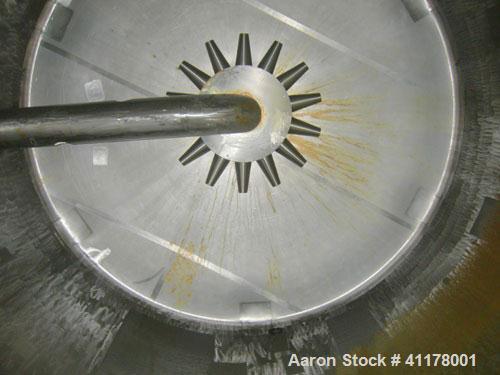 Used Stainless Fabrication Kettle, 15,000 Gallon, 316L Stainless Steel, Vertical. 158" diameter x 167" straight side, dished top and bottom. Dimple jacket on side wall only, rated 100 psi at 338 deg....