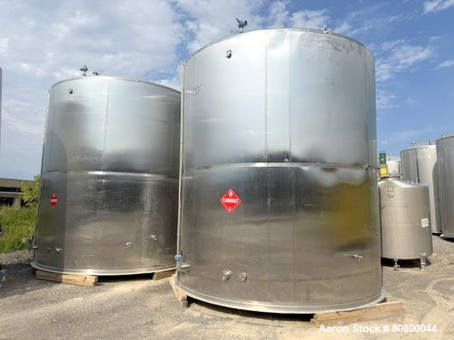 Used 13,000 Gallon 316L Stainless Steel Storage Tank – Sloped Bottom Process Tank by Stainless Fabrication
