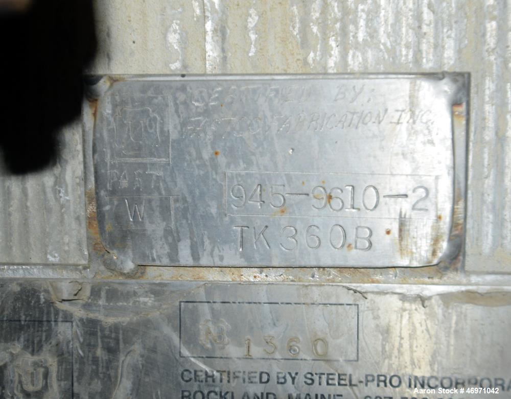 Used Steel-Pro Pressure Tank, Approximate 6300 Gallons, 304L Stainless Steel