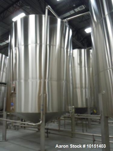 Used- Approximately 10,000 Gallon Stainless Steel Tank
