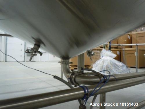 Used- Approximately 10,000 Gallon Stainless Steel Tank