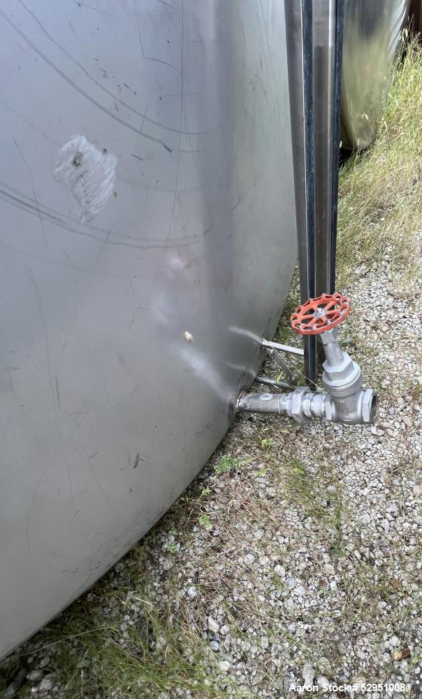 Used Industrial 304 SS Storage Tank – 5,800 Gallon | Horizontal with Discharge Valve
