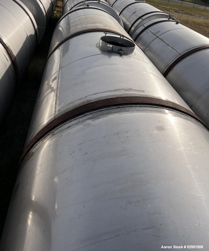 Used Industrial 304 SS Storage Tank – 5,800 Gallon | Horizontal with Discharge Valve