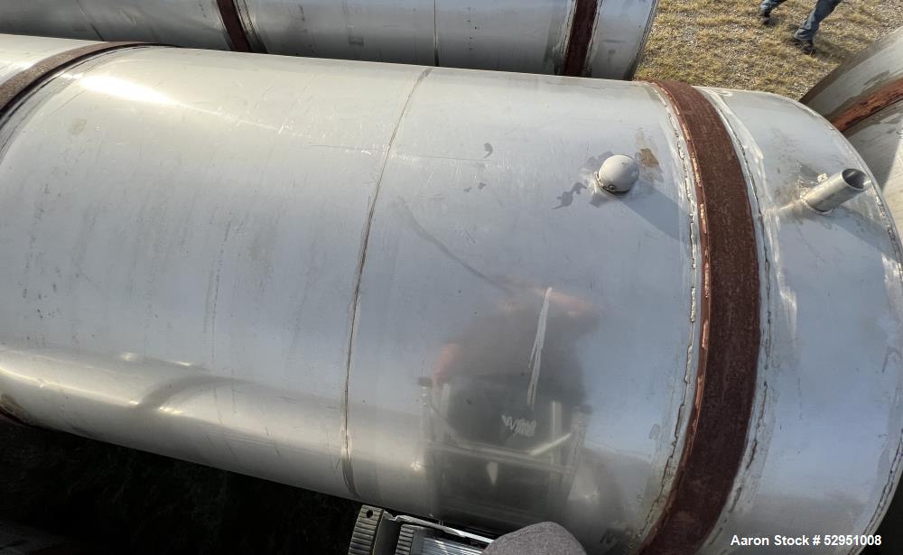 Used Industrial 304 SS Storage Tank – 5,800 Gallon | Horizontal with Discharge Valve