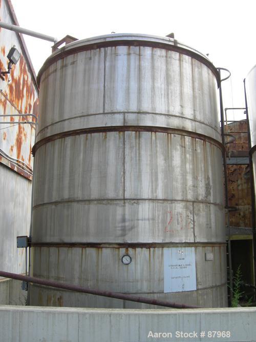 USED: Tower Iron Works 10,245 gallon tank. 10'9" diameter x approximately 15' straight side. Flat top and bottom. 4 side wal...