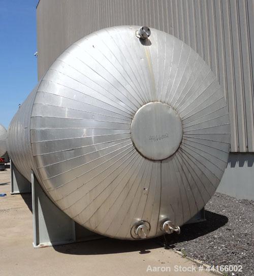 Used Trinity Industries Inc Pressure Tank, 25,000 Gallons, 304L Stainless Steel, Horizontal. 138" Diameter x 360" straight side, ASME dished heads. Internal rated 43 psi at -20 to 250 degrees F. Head...