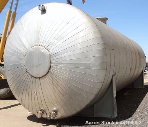 Used Trinity Industries Inc Pressure Tank, 25,000 Gallons, 304L Stainless Steel, Horizontal. 138" Diameter x 360" straight side, ASME dished heads. Internal rated 43 psi at -20 to 250 degrees F. Head...