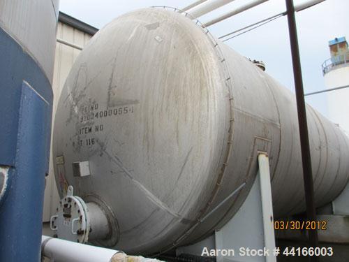 Used Trinity Industries Inc Pressure Tank, 25,000 Gallons, 304L Stainless Steel, Horizontal. 138" Diameter x 360" straight side, ASME dished heads. Internal tated 43 psi at -20 to 250 degrees F. Head...