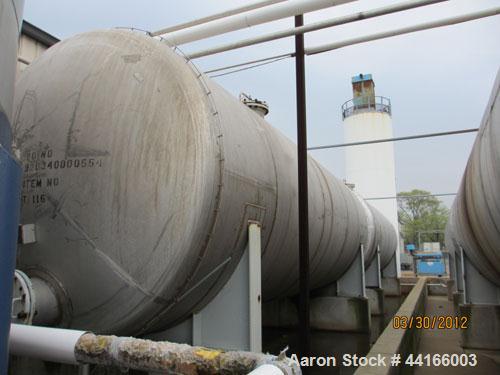 Used Trinity Industries Inc Pressure Tank, 25,000 Gallons, 304L Stainless Steel, Horizontal. 138" Diameter x 360" straight side, ASME dished heads. Internal tated 43 psi at -20 to 250 degrees F. Head...