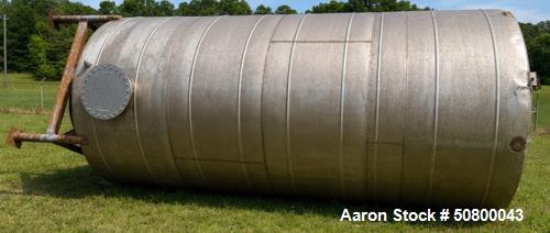 Used 9,000 Gallon Stainless Steel Insulated Storage Tank – 112" Diameter x 272" OAH