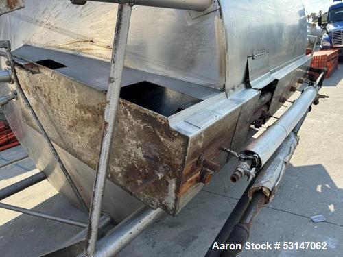 Used 6,000 Gallon 316 Stainless Steel Jacketed & Double Motion Agitated Tank with scraper agitation and center agitation with turbine blade paddles. Vessels measures 10' diameter X 10' straight side ...