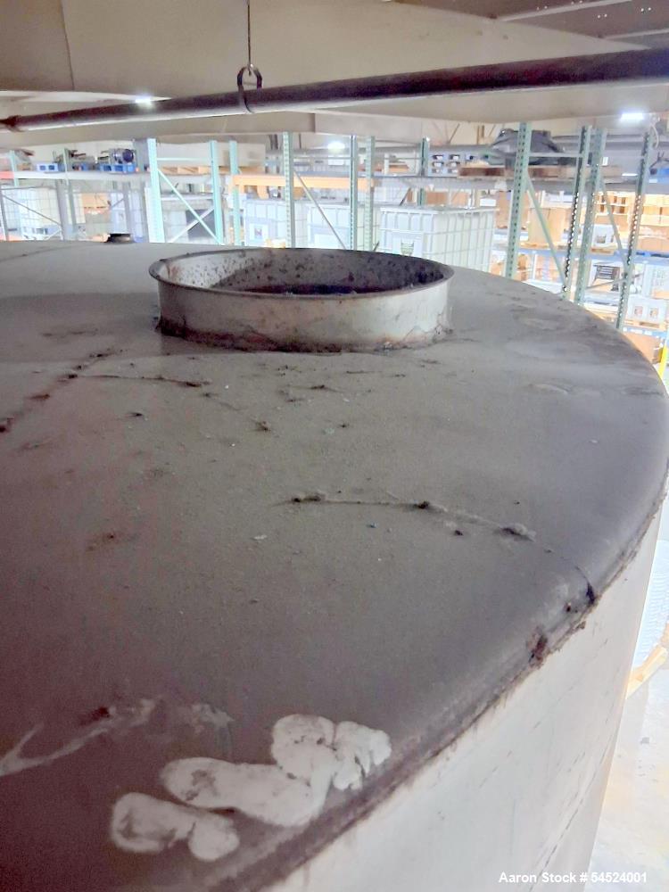 Used 5,000 Gallon Stainless Steel Tank – Vertical Storage Vessel – 90" Diameter x 170" Tall
