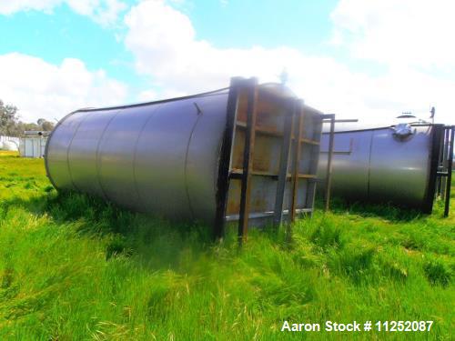 Used Valley Foundry stainless steel storage tank, approximately 7,000 gallon cap