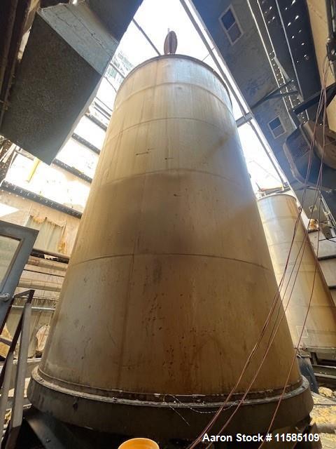 Used Valley Foundry 17,000 Gallon Vertical Stainless Steel Tank | 12' Diameter | Flat Bottom
