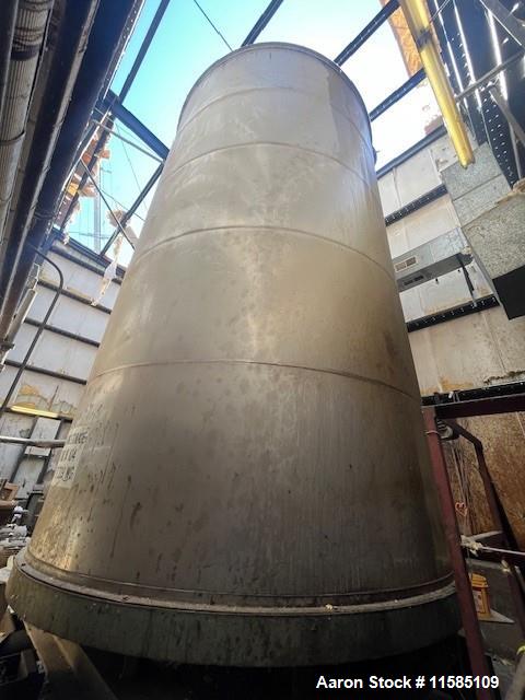 Used Valley Foundry 17,000 Gallon Vertical Stainless Steel Tank | 12' Diameter | Flat Bottom