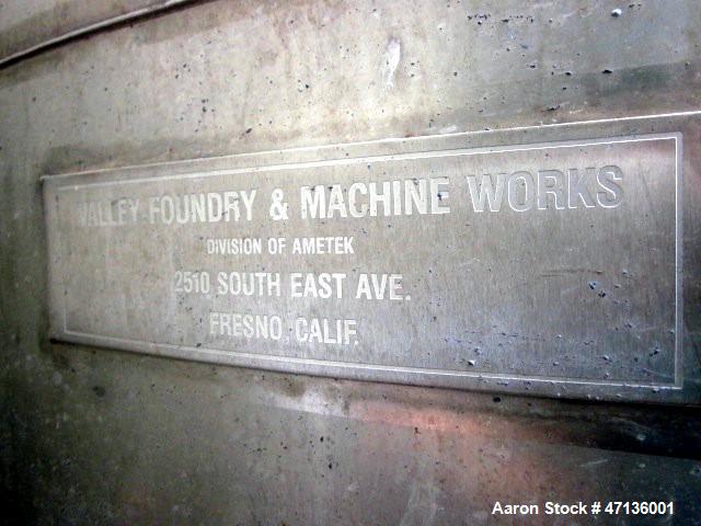 Used Valley Foundry & Machine Works Tank