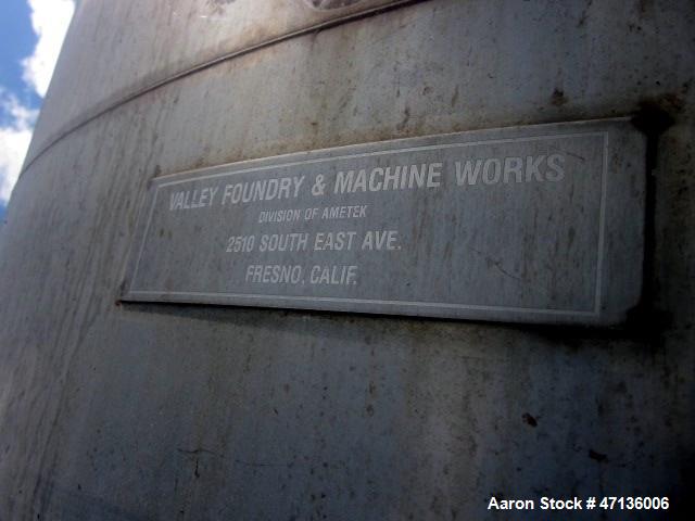 Used Valley Foundry & Machine Works Tank