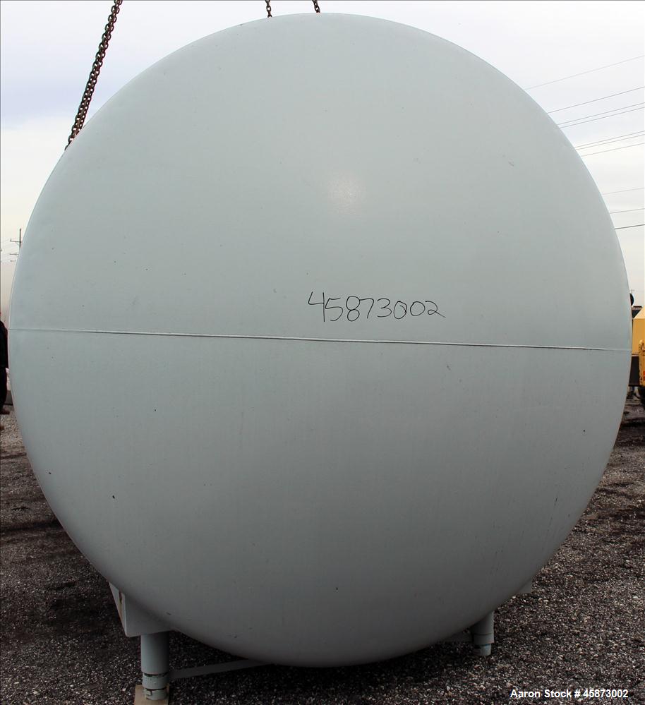 Used Walker Stainless Steel Equipment Co. Tank, Model 8480, 10,000 Gallon, 304 Stainless Steel, Horizontal. Approximately 100" diameter x 295" straight side. Dished Heads. (2) spray balls. 20" x 16" ...