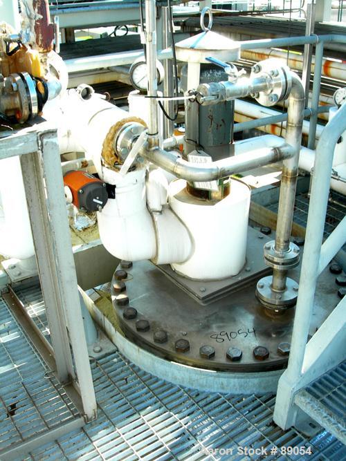 USED: Walker Stainless tank, 8,500 gallon, 316 stainless steel, horizontal. Approximately 9' diameter x 16'9" straight side, dished ends. Internal rated 15 psi at 200 deg F. Openings: top 1", (3) 2",...