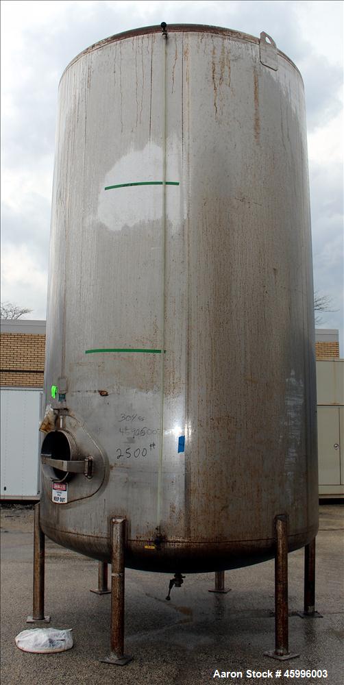 Used Walker Stainless Tank, Model SS, 6,000 Gallon, 304 Stainless Steel