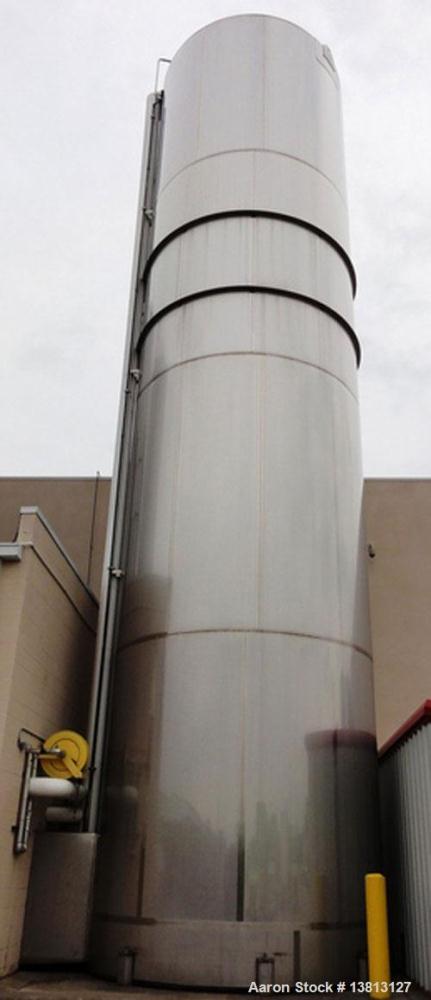 Used Walker Stainless 47,500 Gallon Stainless Steel Silo, Model VSHT/304SS.  Built in 2002.  Single wall stainless steel alcove style storage silo previously used to store spring water.  Alcove area ...