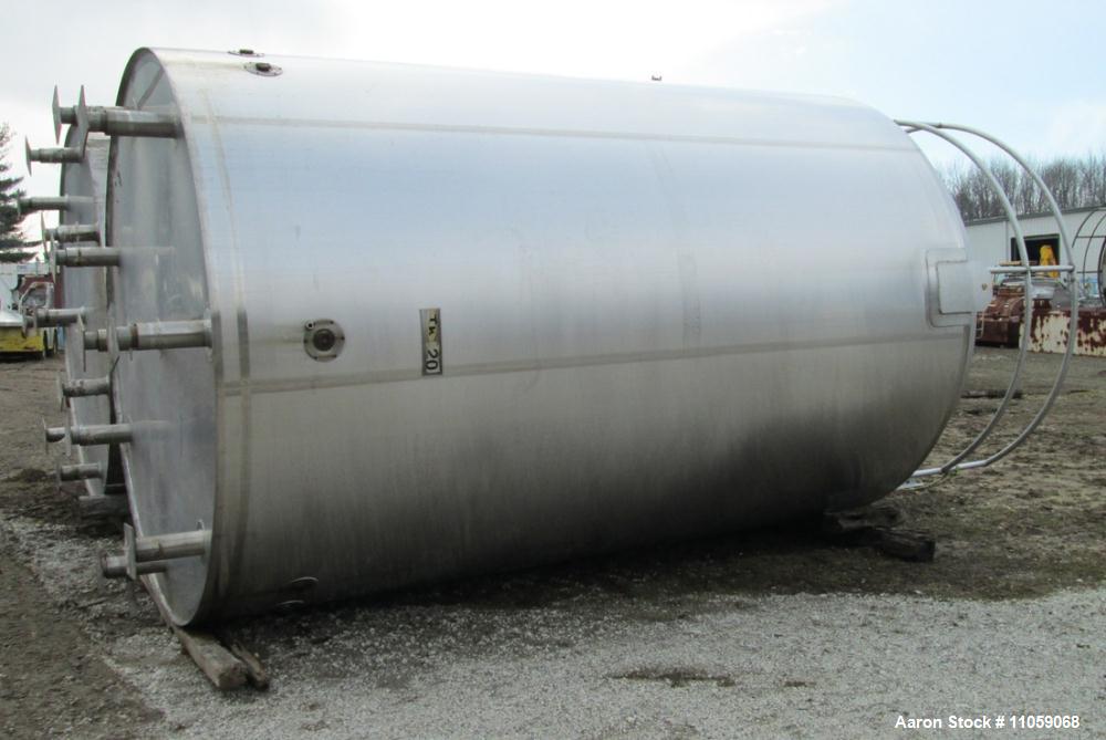 Used- Walker 6000 Gallon Jacketed Stainless Steel Mix Tank