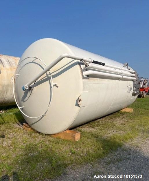 Used Walker 10,000-Gallon Jacketed Stainless Steel Mix Tank | 304 SS | 150 PSI @ 300°F | Side-Bottom Mixer & Manway | Skirt Mount | Built 2005
