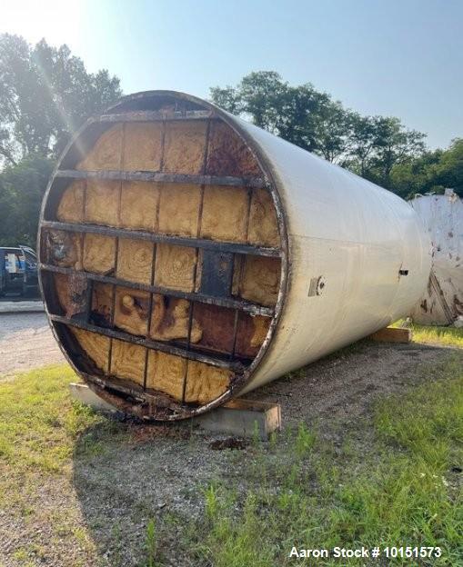 Used Walker 10,000-Gallon Jacketed Stainless Steel Mix Tank | 304 SS | 150 PSI @ 300°F | Side-Bottom Mixer & Manway | Skirt Mount | Built 2005